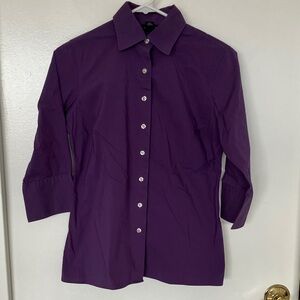 Women's Purple Button-Up Shirt